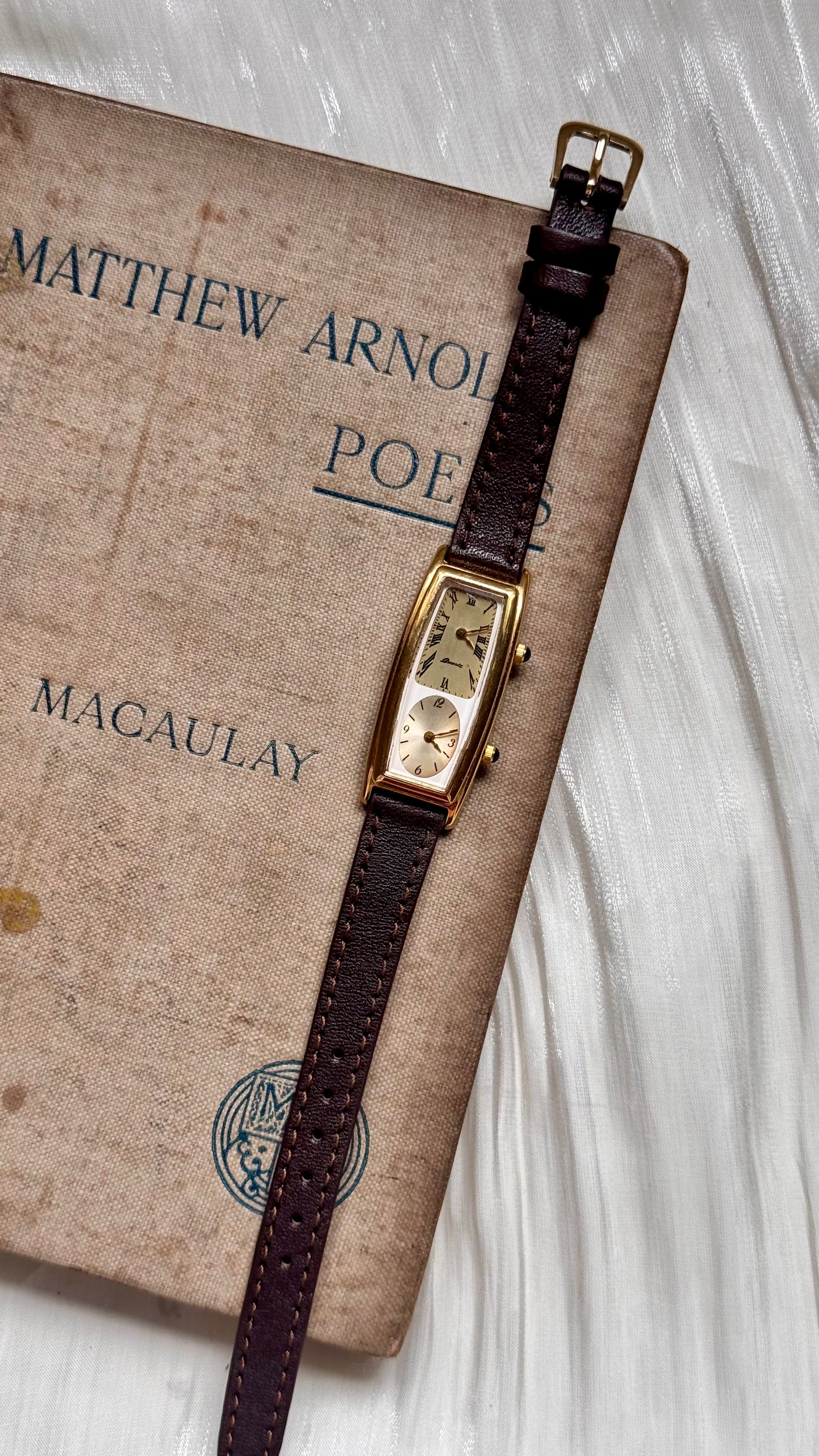 Vintage Noevir Dual Time Watch - New bespoke strap