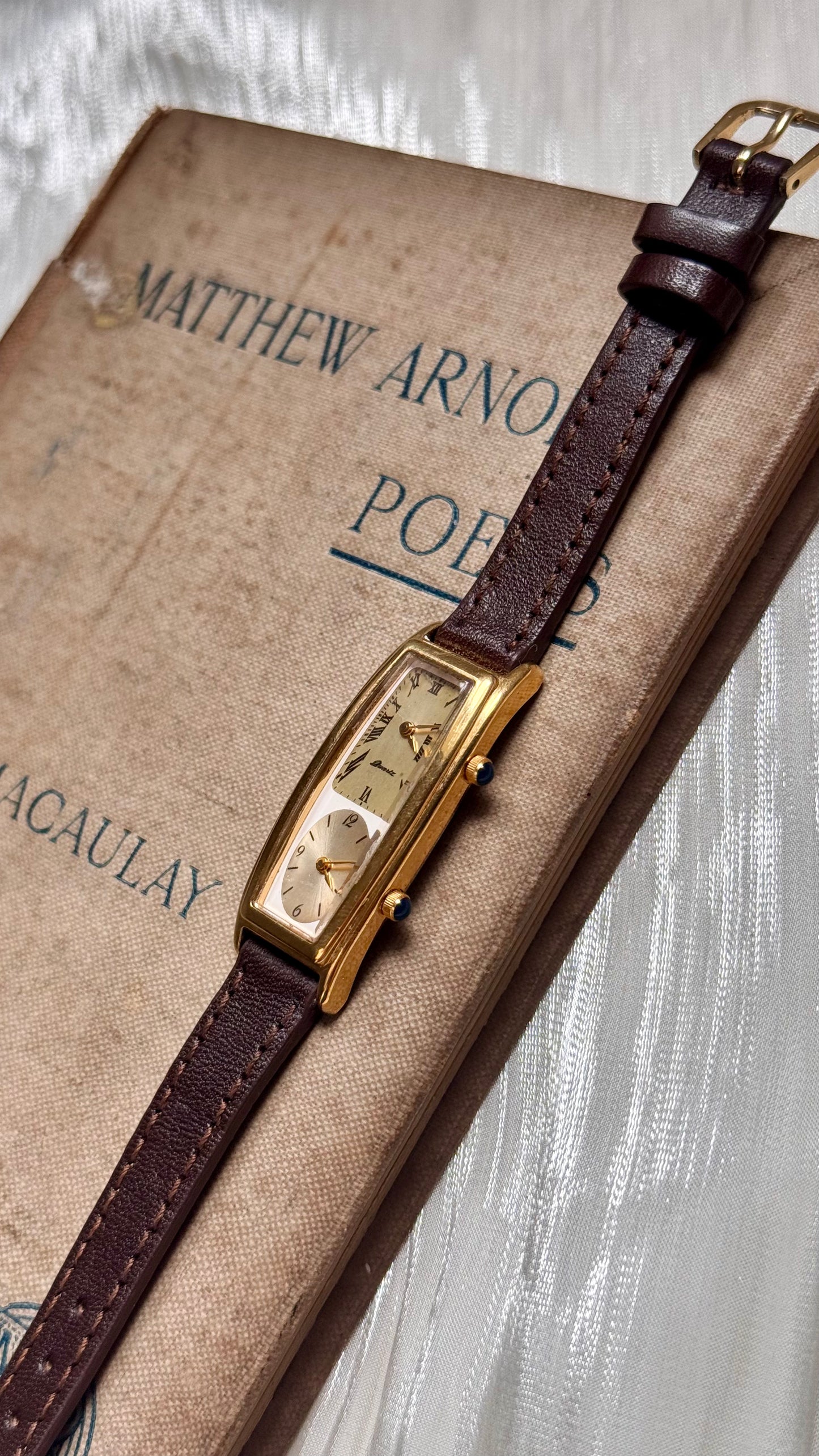 Vintage Noevir Dual Time Watch - New bespoke strap