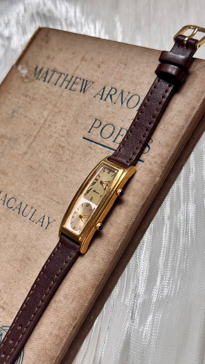 Vintage Noevir Dual Time Watch - New bespoke strap
