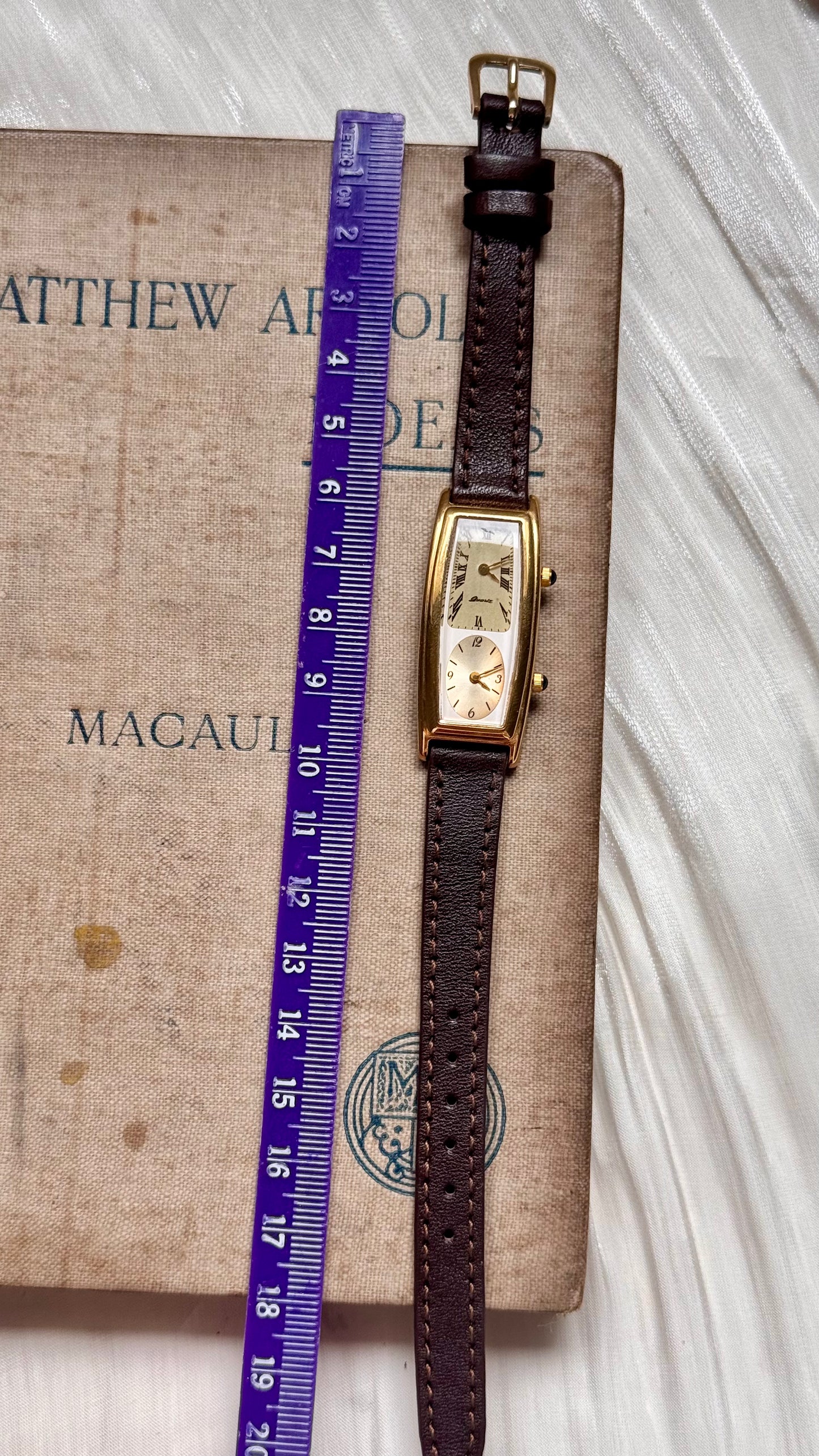 Vintage Noevir Dual Time Watch - New bespoke strap