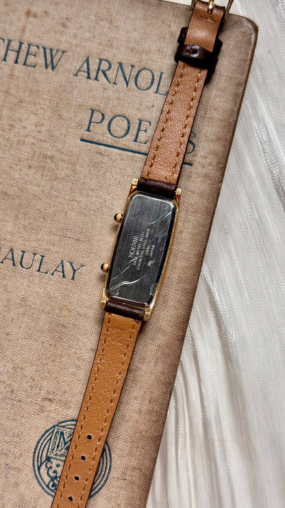 Vintage Noevir Dual Time Watch - New bespoke strap