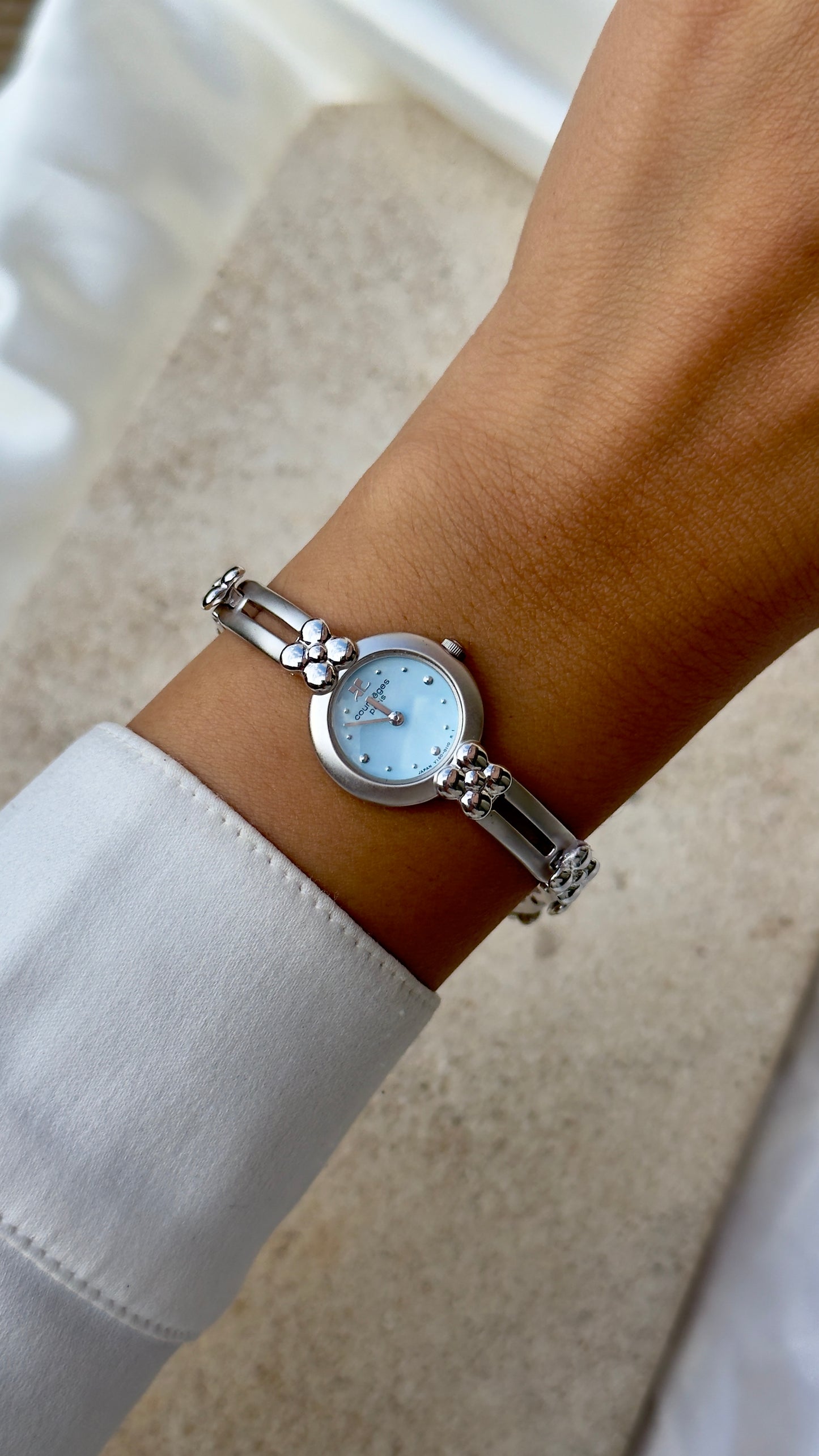 Courrèges Paris Vintage Watch 1999 - Baby blue dial