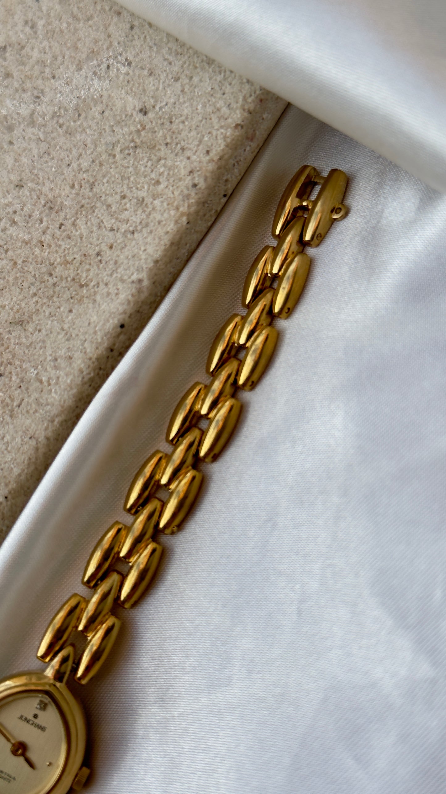 Junghans Astra Vintage Watch 1992 - Marquise Shaped Dial, Gold Plated