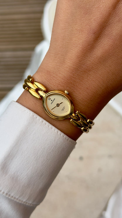 Junghans Astra Vintage Watch 1992 - Marquise Shaped Dial, Gold Plated