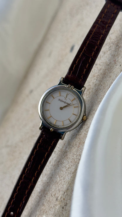 Yves Saint Laurent vintage watch (YSL) 1990s - Bespoke genuine leather