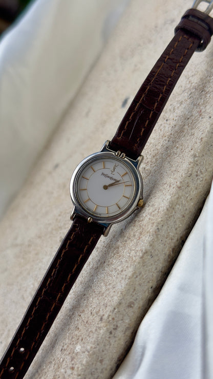 Yves Saint Laurent vintage watch (YSL) 1990s - Bespoke genuine leather