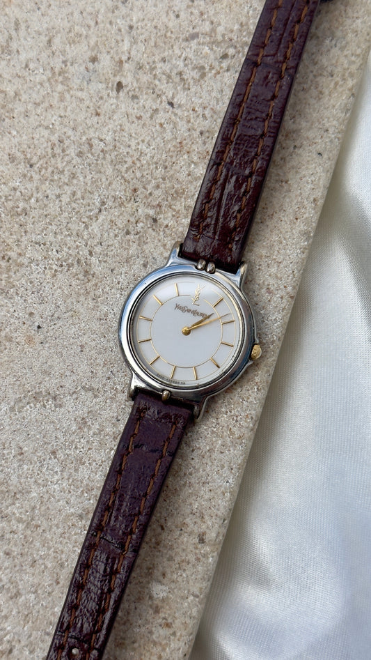 Yves Saint Laurent vintage watch (YSL) 1990s - Bespoke genuine leather