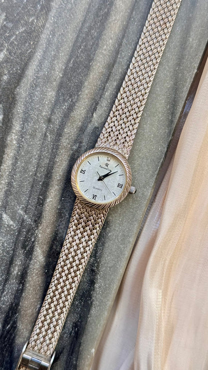 Vintage Raymond Low 1990s Watch - Adjustable Mesh Strap