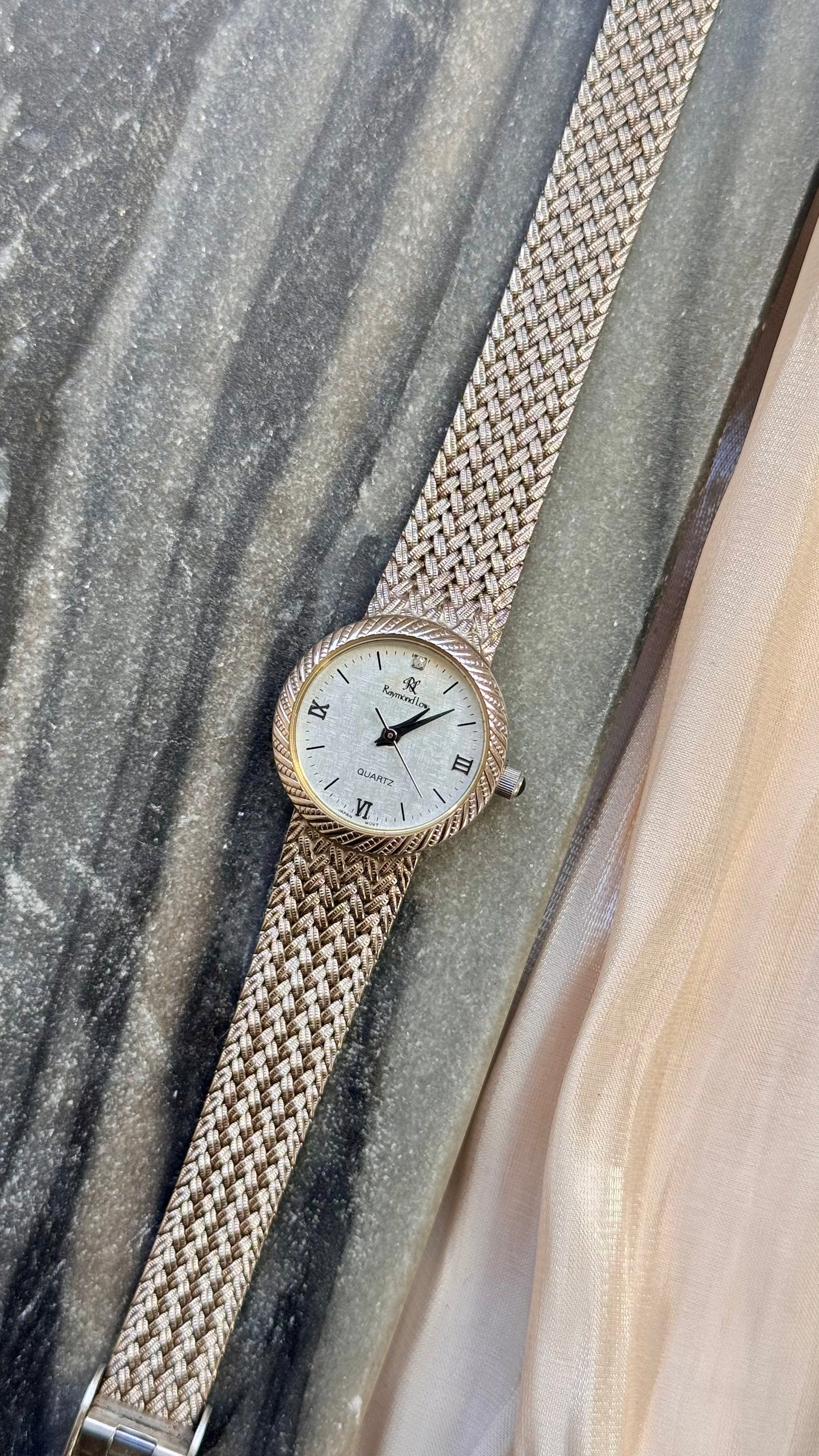 Vintage Raymond Low 1990s Watch - Adjustable Mesh Strap