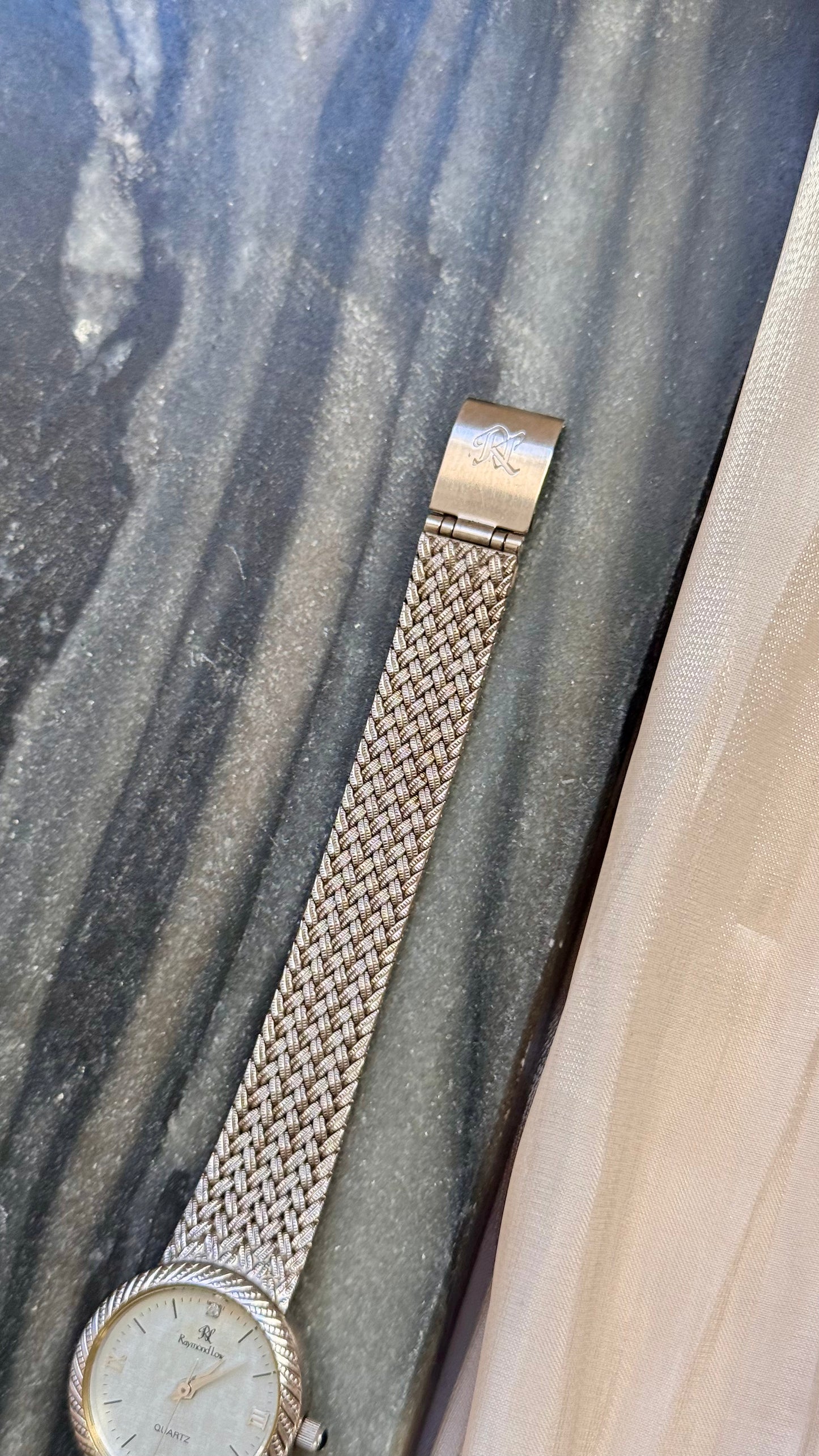 Vintage Raymond Low 1990s Watch - Adjustable Mesh Strap