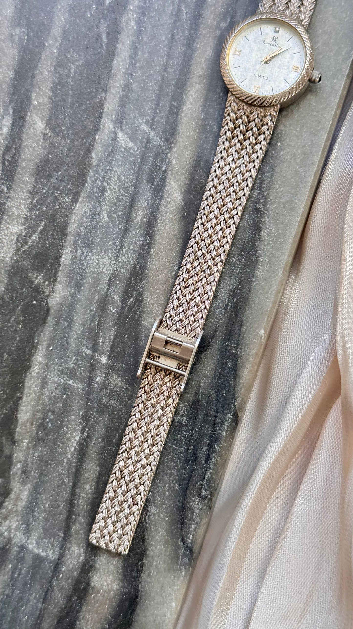 Vintage Raymond Low 1990s Watch - Adjustable Mesh Strap