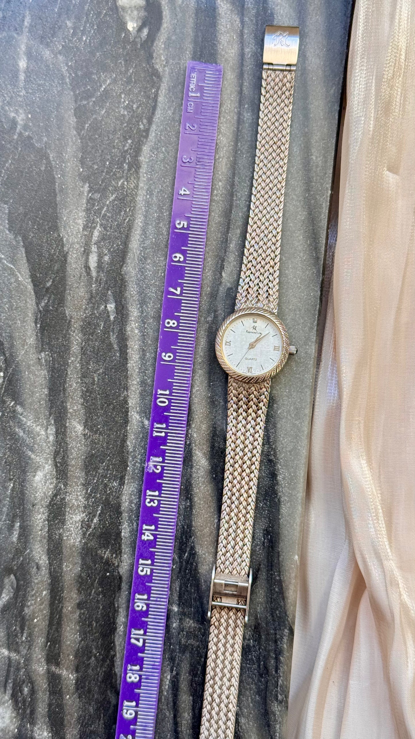 Vintage Raymond Low 1990s Watch - Adjustable Mesh Strap