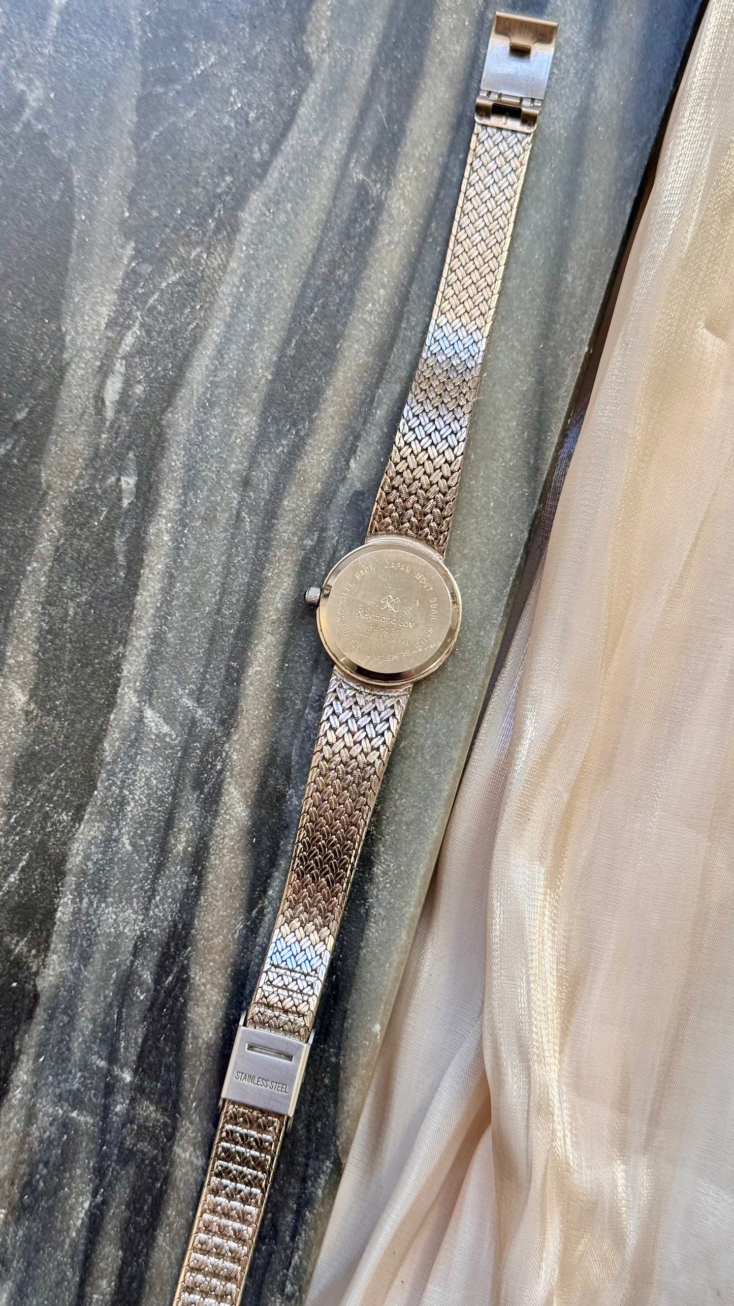 Vintage Raymond Low 1990s Watch - Adjustable Mesh Strap