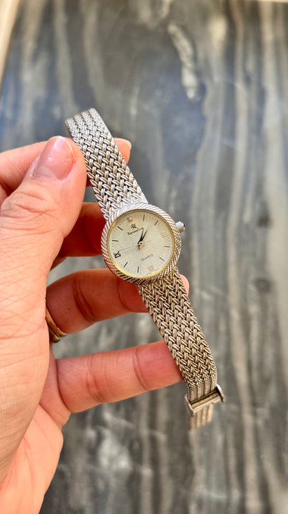Vintage Raymond Low 1990s Watch - Adjustable Mesh Strap