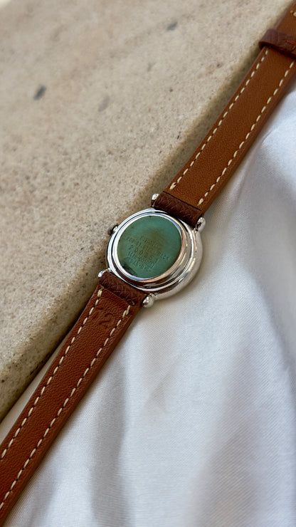 Sub Second Vintage Seiko 1982 Watch - Palladium plated, handmade genuine leather