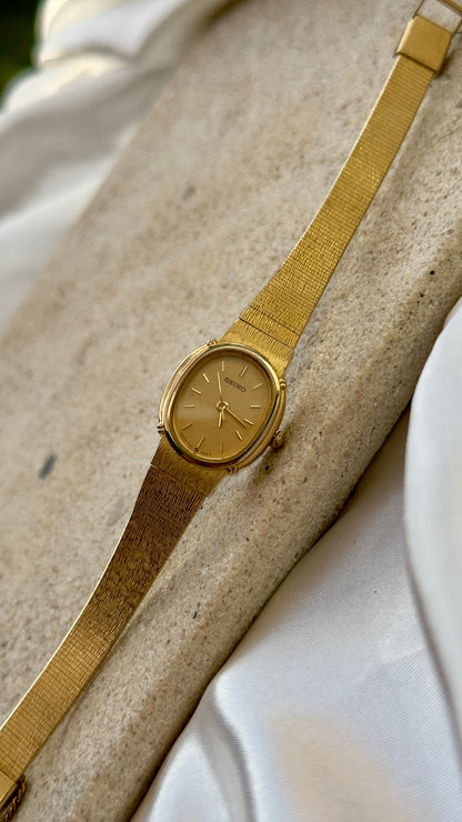 Super Rare Find Vintage Seiko Watch 1988 - 18k Gold Plated
