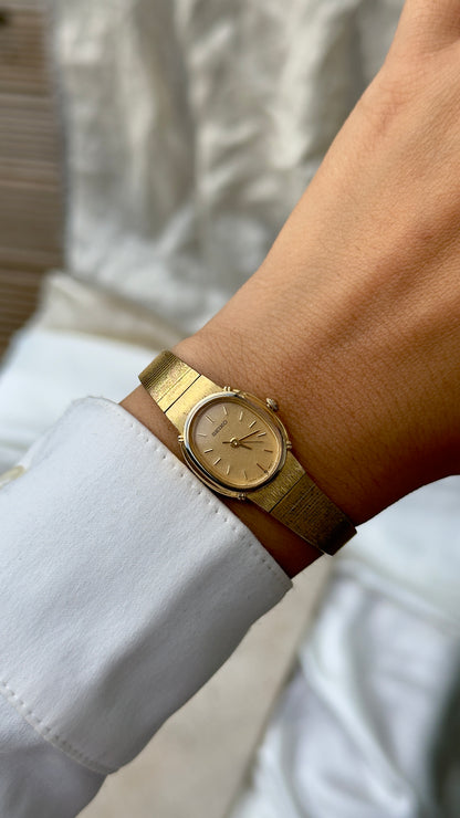 Super Rare Find Vintage Seiko Watch 1988 - 18k Gold Plated