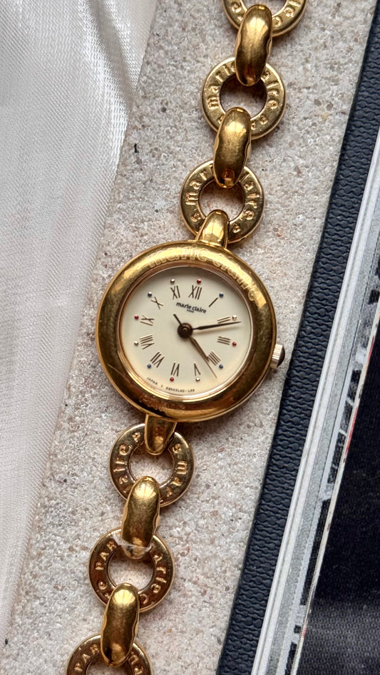 Marie Claire vintage watch - 18ct Gold Plated