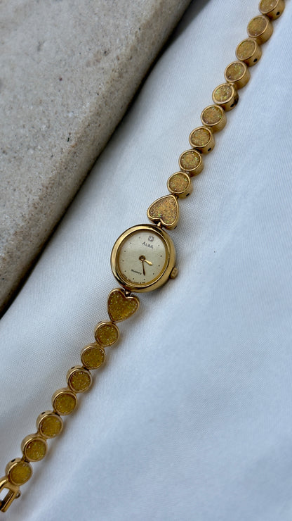 1999 Vintage Seiko Alba Watch - Heart bracelet