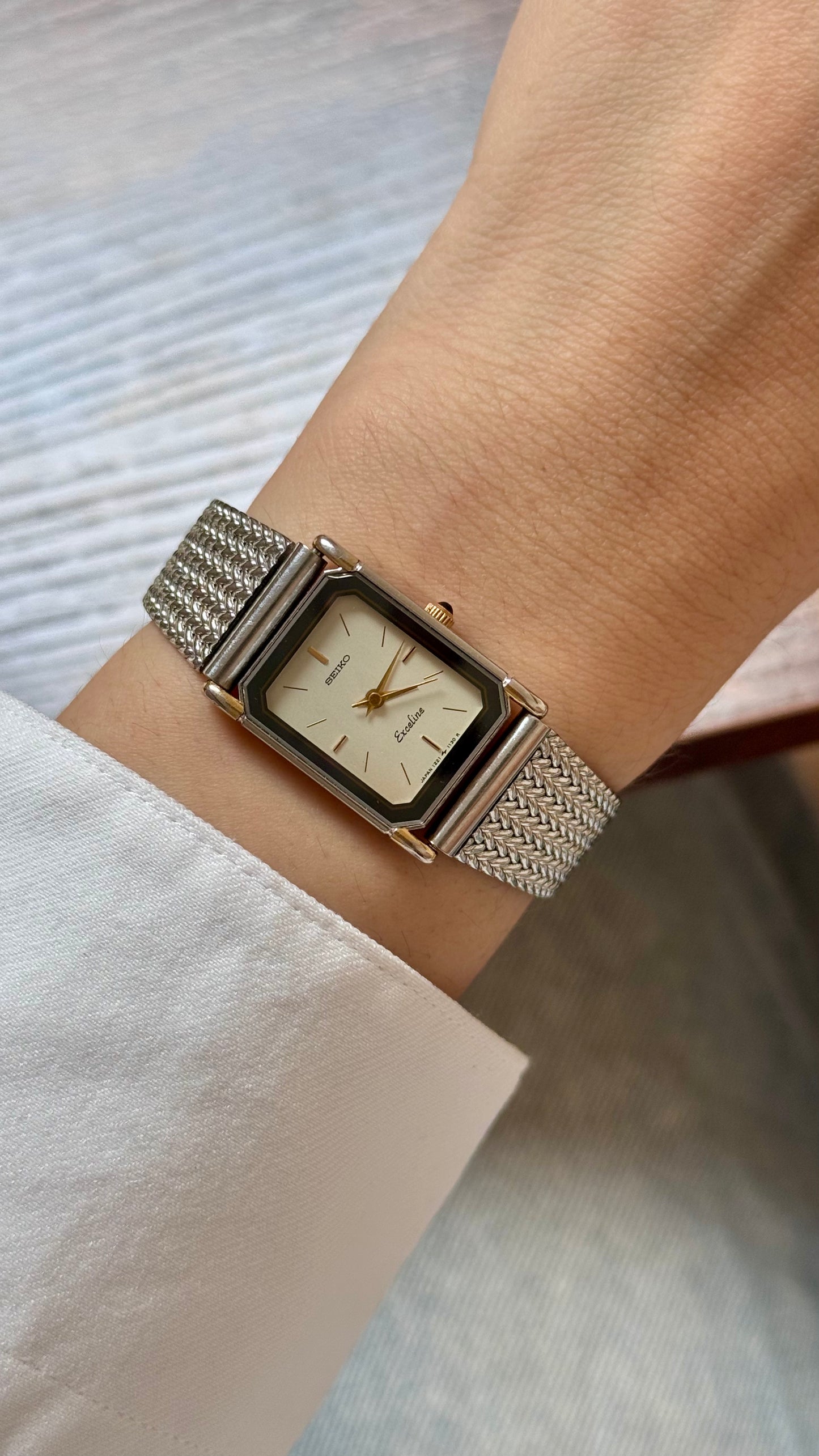 1996 Vintage Seiko Exceline Tank Watch