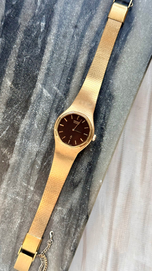 Super Rare Find Vintage Seiko Watch 1976 - Gold Plated