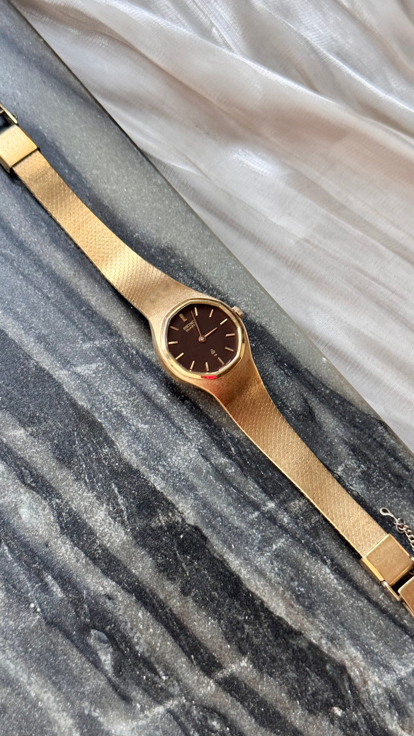 Super Rare Find Vintage Seiko Watch 1976 - Gold Plated