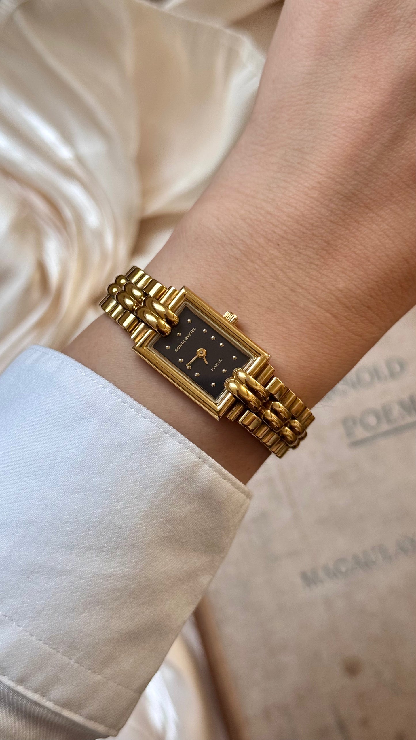 Vintage Sonia Rykiel Paris 1990s - Gold Plated