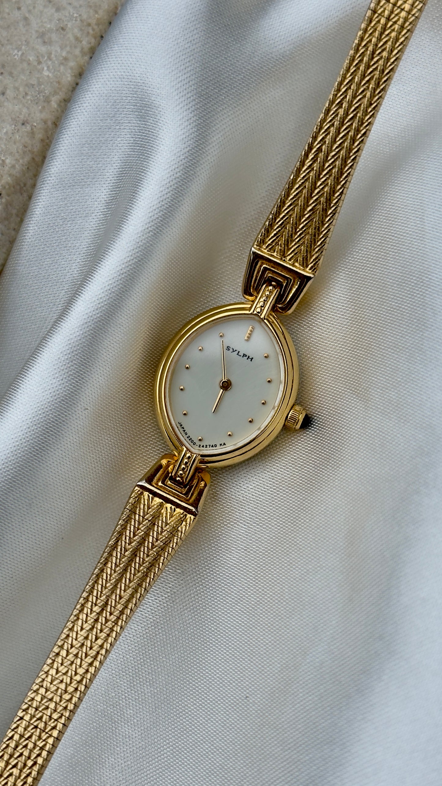 1998 Citizen Sylph Vintage Watch - 18ct Gold Plated, Marquise Dial, Near Mint