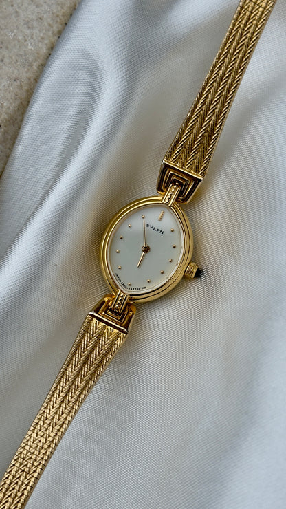 1998 Citizen Sylph Vintage Watch - 18ct Gold Plated, Marquise Dial, Near Mint
