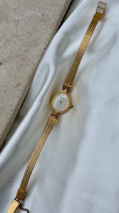 1998 Citizen Sylph Vintage Watch - 18ct Gold Plated, Marquise Dial, Near Mint