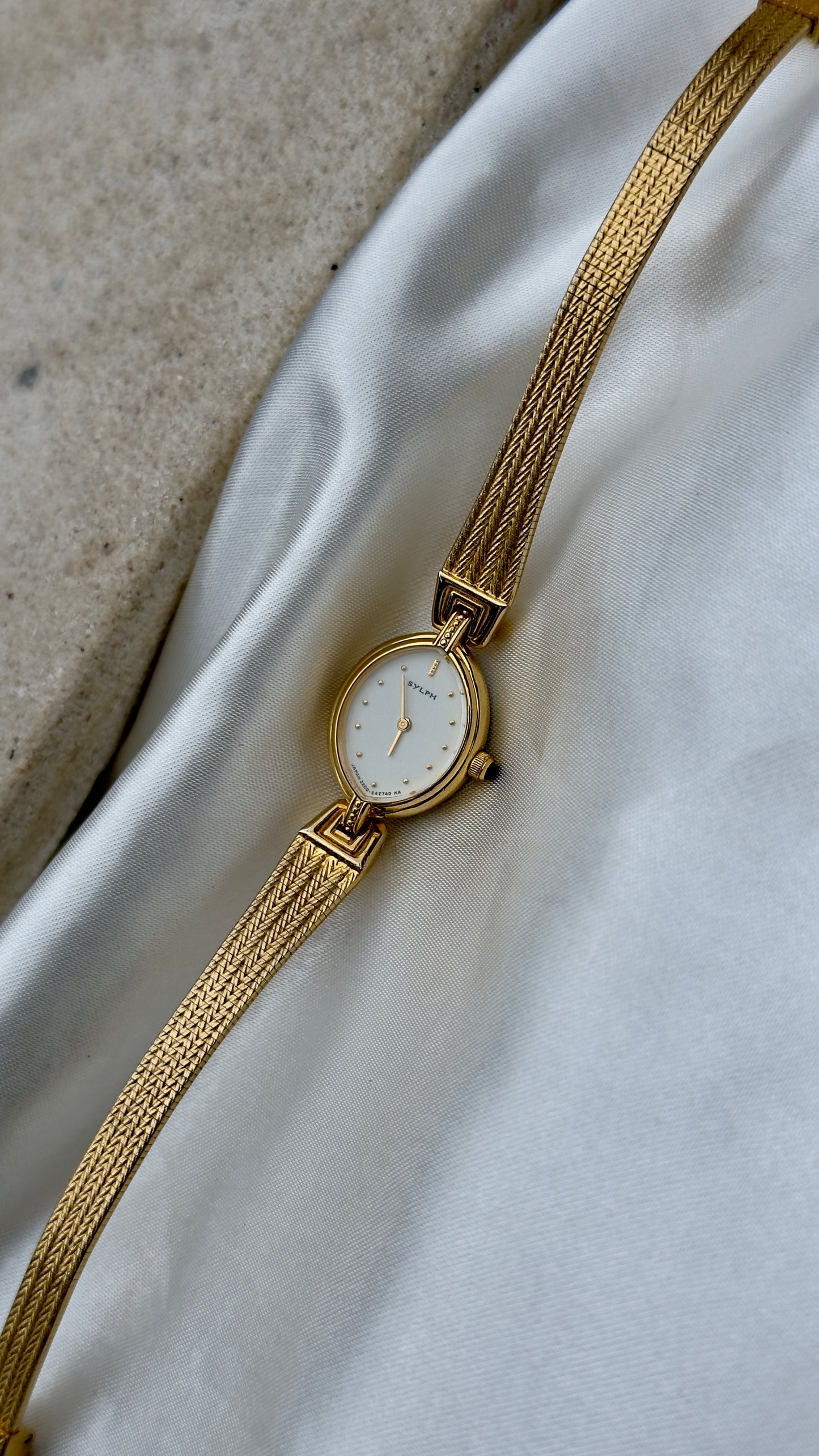 1998 Citizen Sylph Vintage Watch - 18ct Gold Plated, Marquise Dial, Near Mint