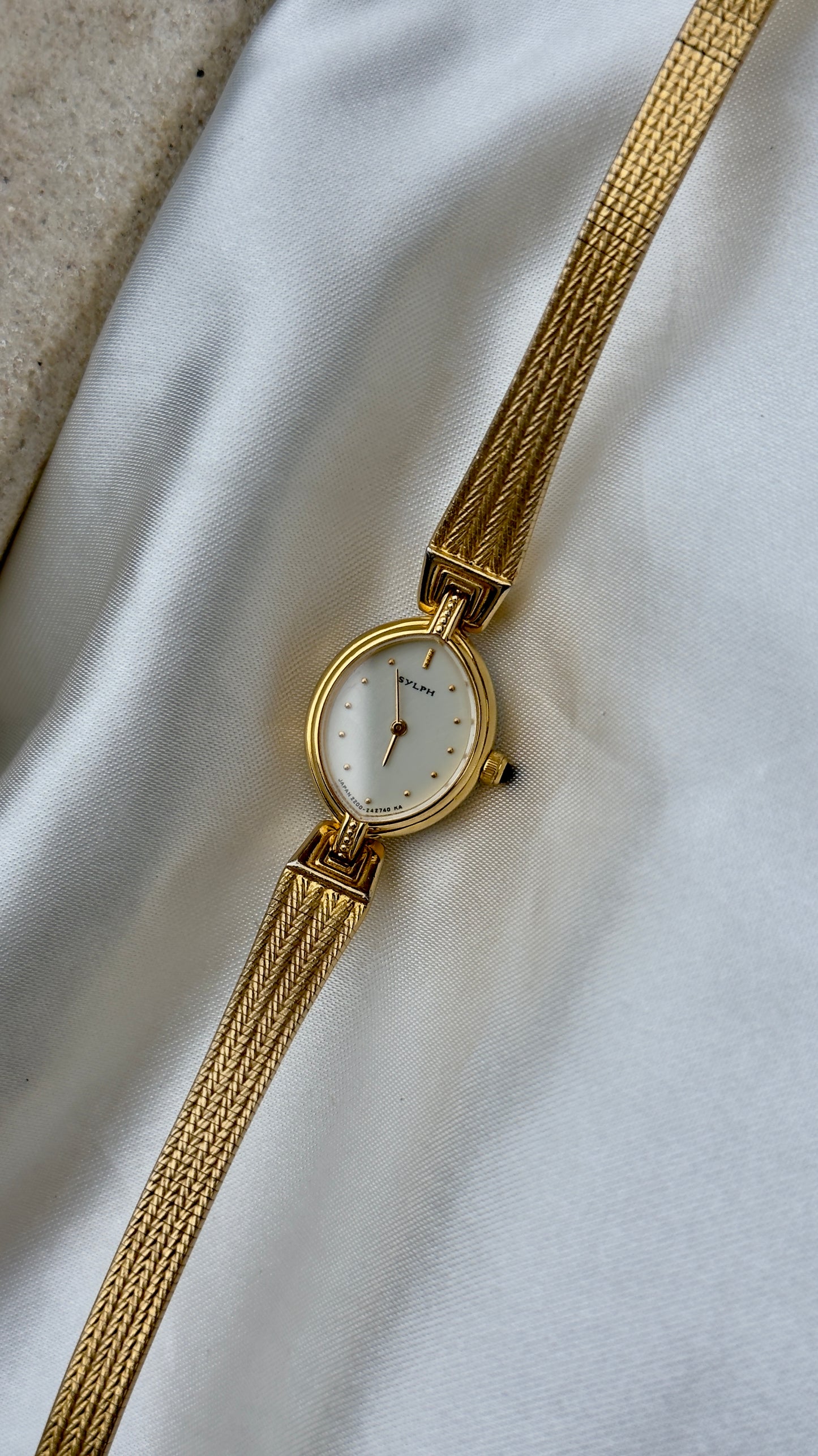 1998 Citizen Sylph Vintage Watch - 18ct Gold Plated, Marquise Dial, Near Mint