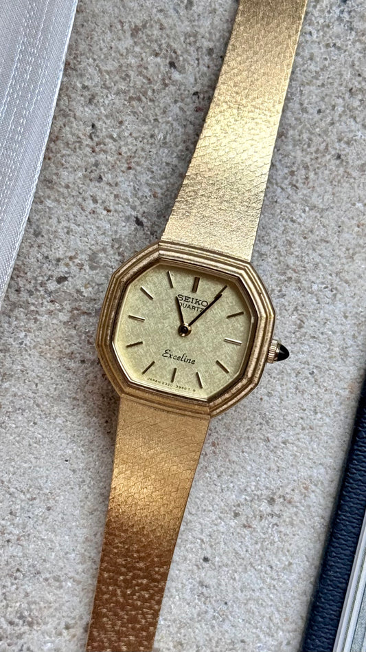 Seiko Exceline vintage watch -  18k gold plated