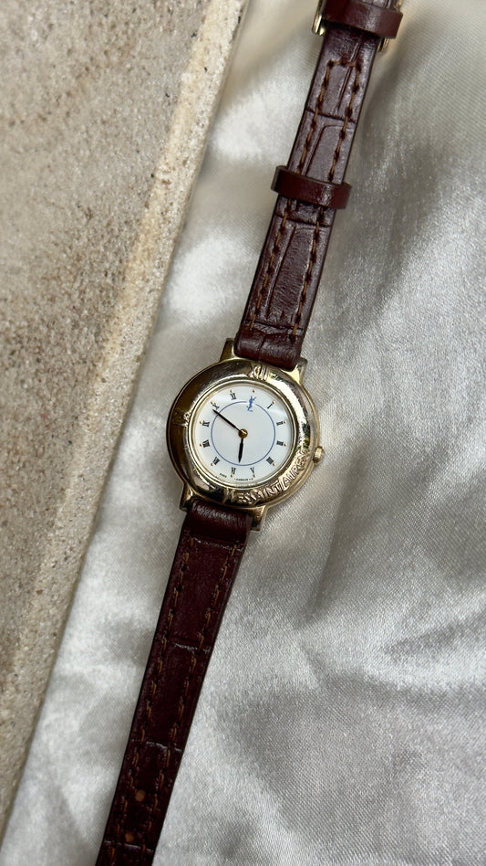 Yves Saint Laurent vintage watch (YSL) 1990 - Bespoke genuine leathe