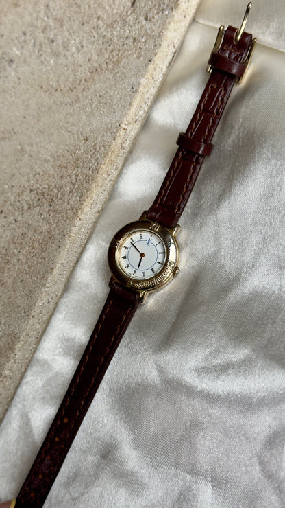 Yves Saint Laurent vintage watch (YSL) 1990 - Bespoke genuine leathe
