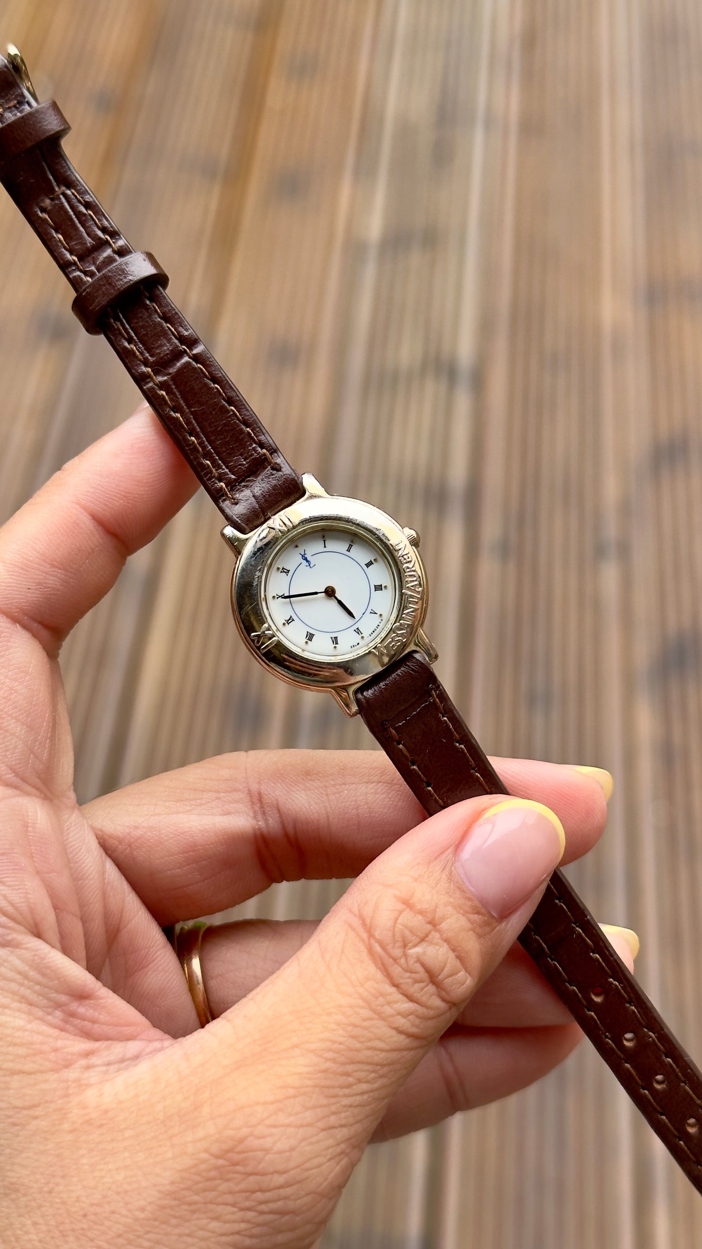 Yves Saint Laurent vintage watch (YSL) 1990 - Bespoke genuine leathe