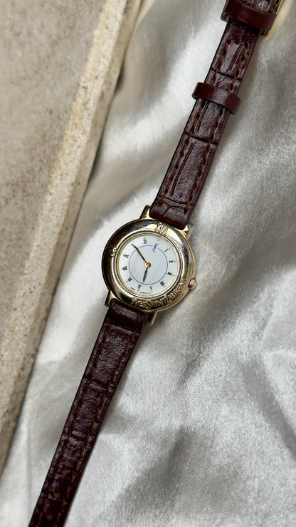 Yves Saint Laurent vintage watch (YSL) 1990 - Bespoke genuine leathe