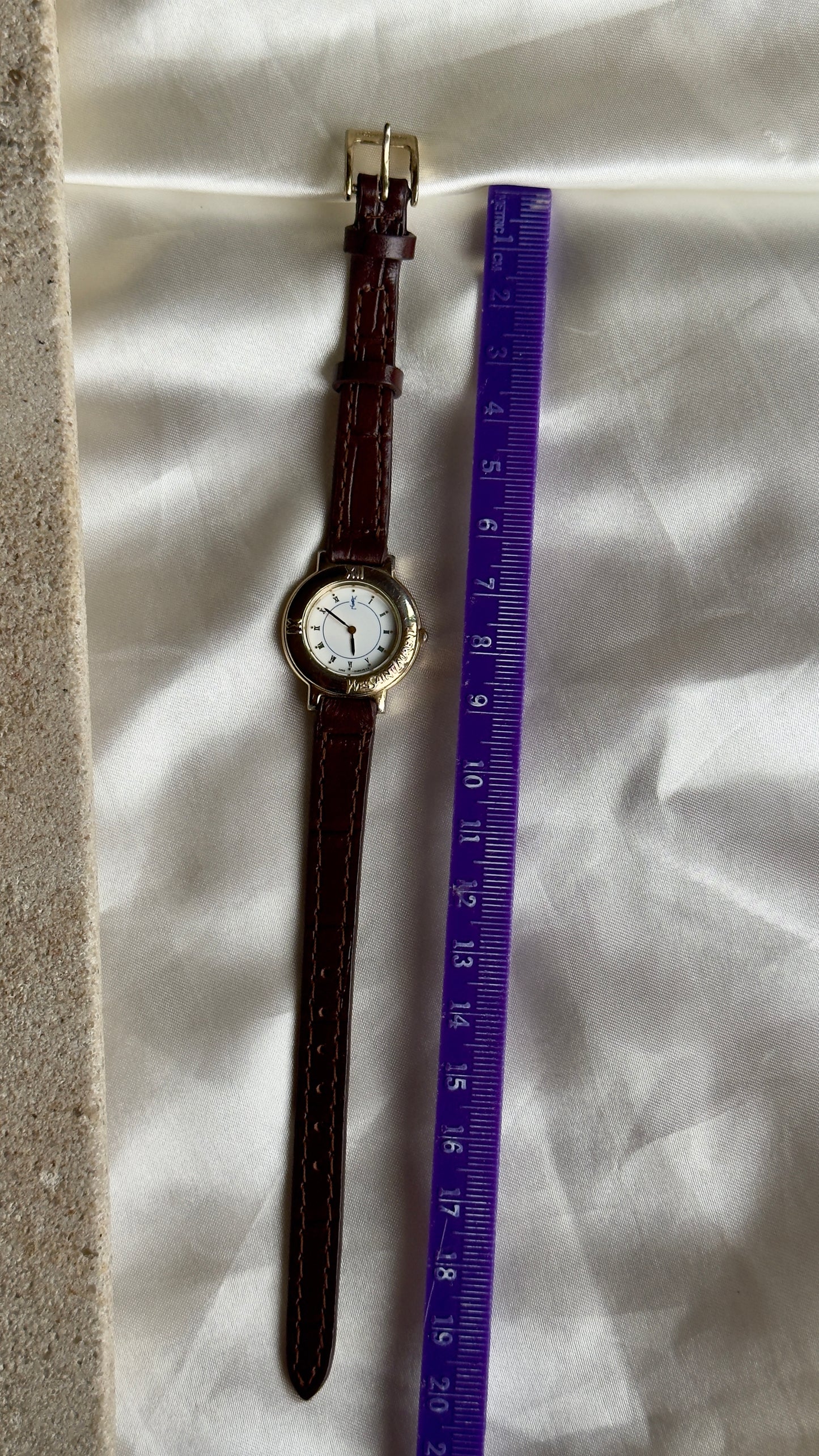 Yves Saint Laurent vintage watch (YSL) 1990 - Bespoke genuine leathe