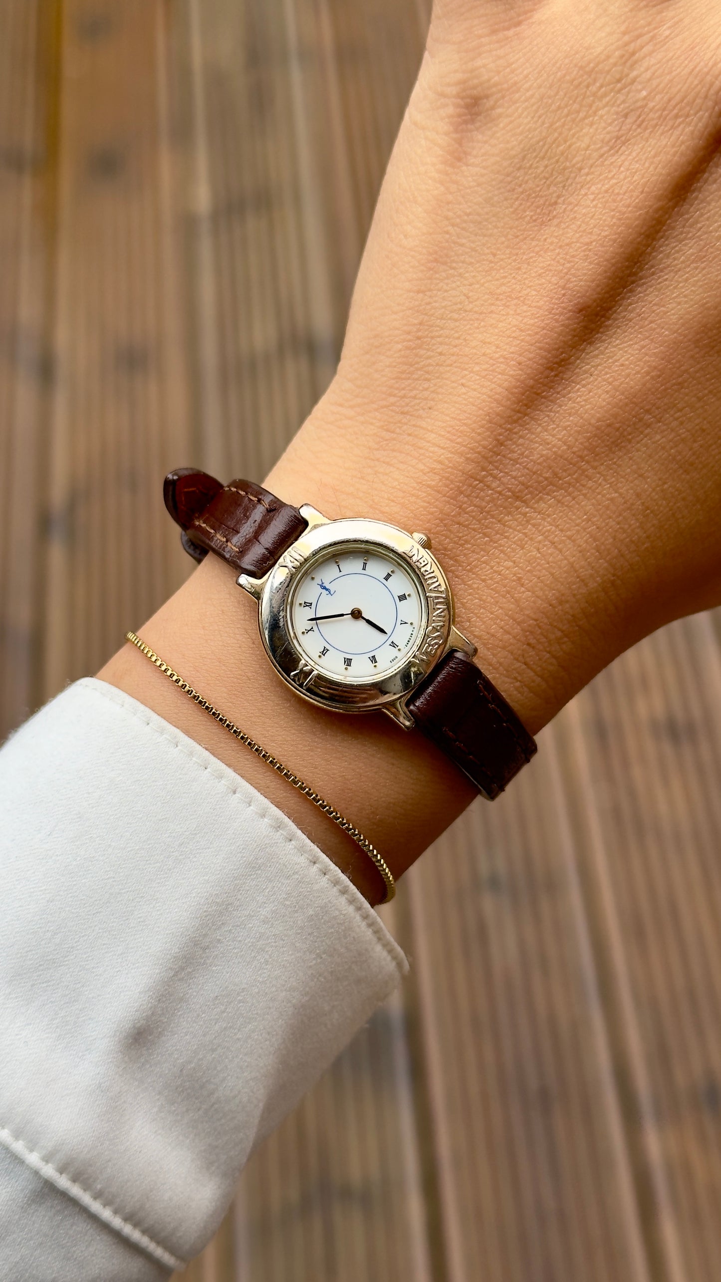 Yves Saint Laurent vintage watch (YSL) 1990 - Bespoke genuine leathe