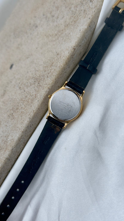 Vintage Seiko Women's Watch 1991 - Gold Plated, original leather