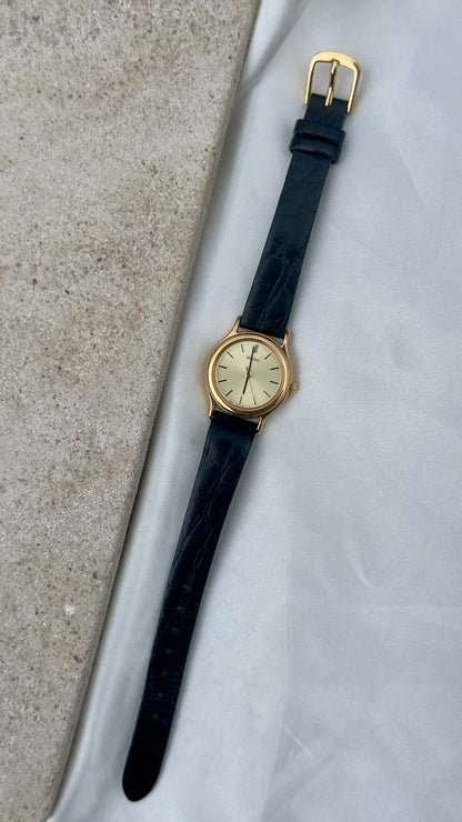 Vintage Seiko Women's Watch 1991 - Gold Plated, original leather