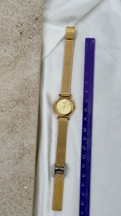 Mint Conditiion Seiko Mesh Bracelet Vintage Watch 1996 - Champagne Dial