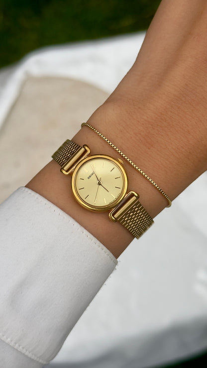 Mint Conditiion Seiko Mesh Bracelet Vintage Watch 1996 - Champagne Dial