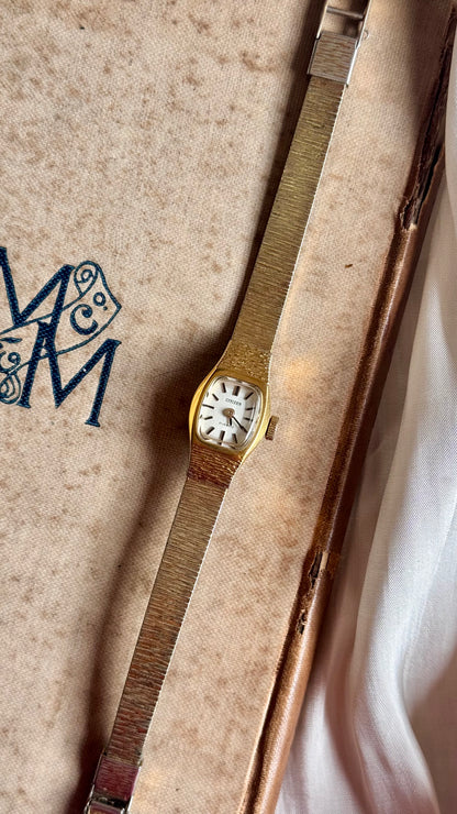 Super Rare 1970s Citizen Manual vintage watch - gold plated