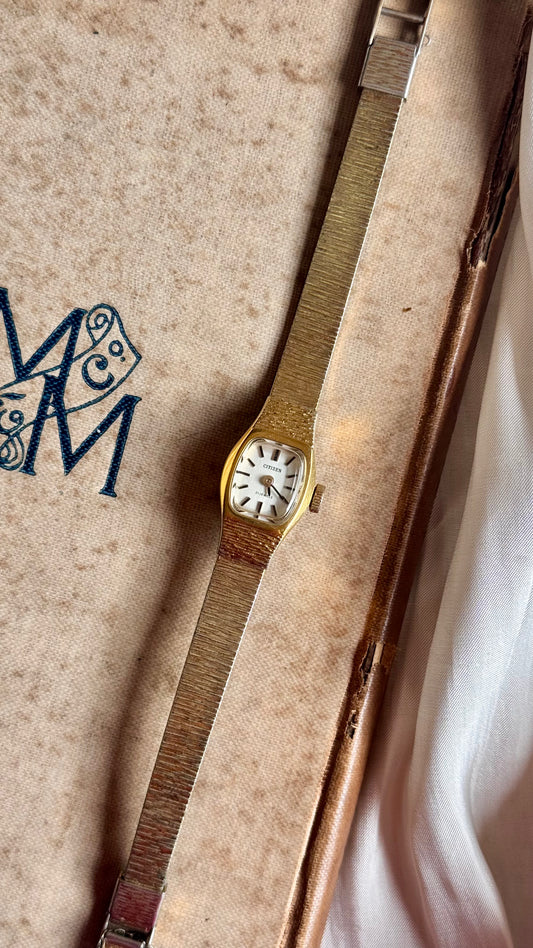 Super Rare 1970s Citizen Manual vintage watch - gold plated
