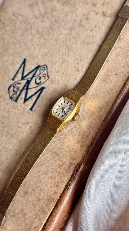 Super Rare 1970s Citizen Manual vintage watch - gold plated