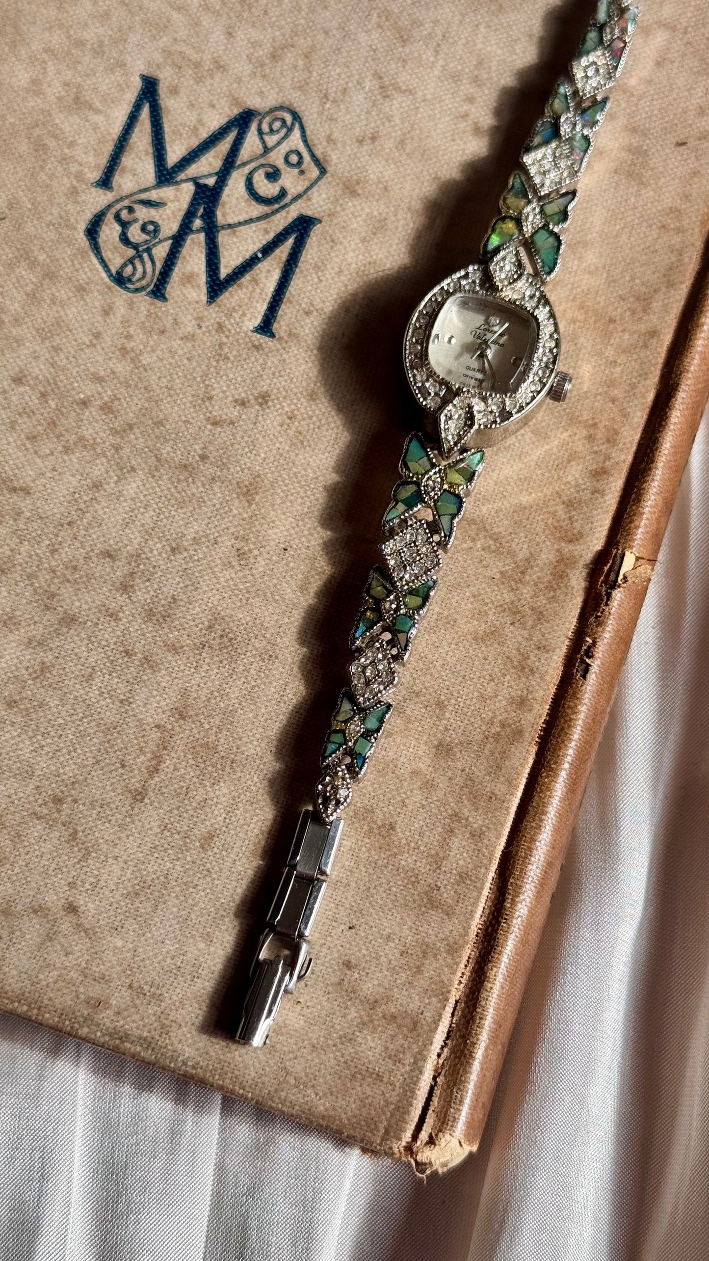 Lorenzo Valentino Art Deco Opal Watch 1990s