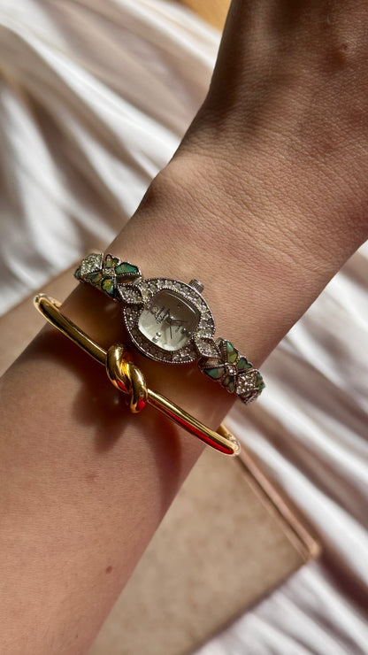 Lorenzo Valentino Art Deco Opal Watch 1990s