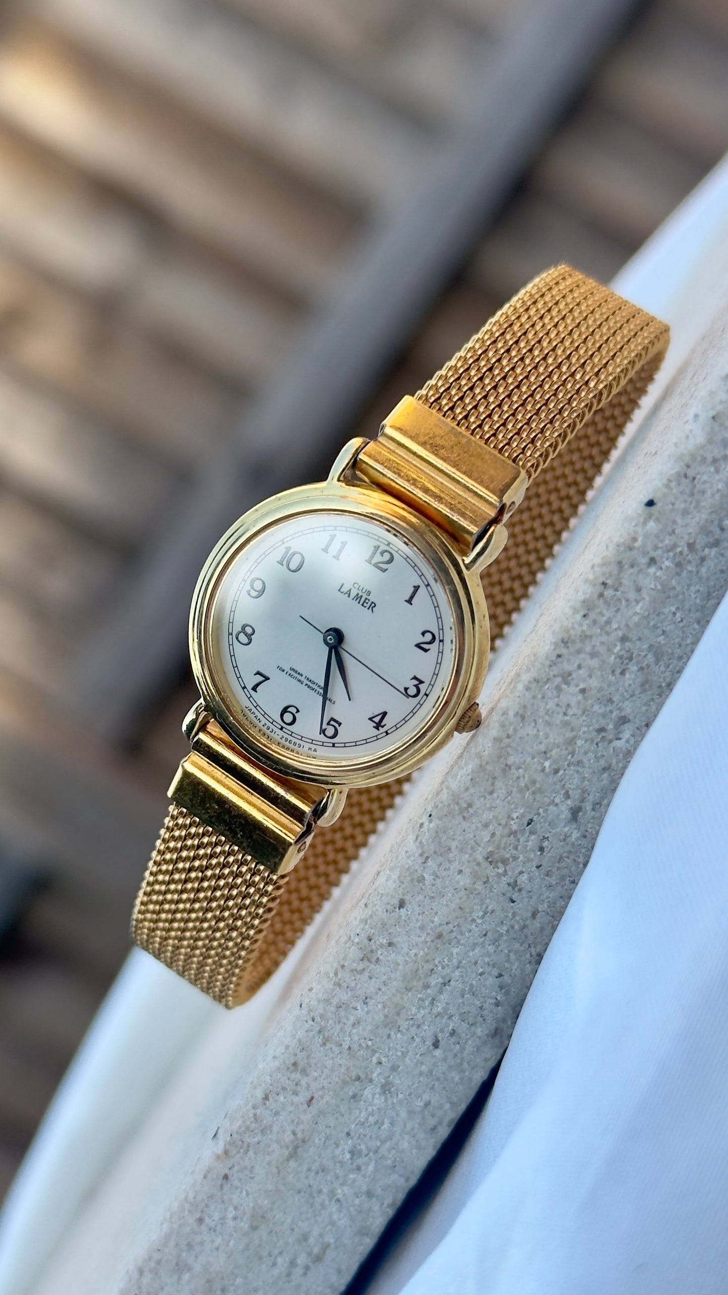 Citizen Club La Mer Vintage Watch 1985 - Gold plated, stretch band