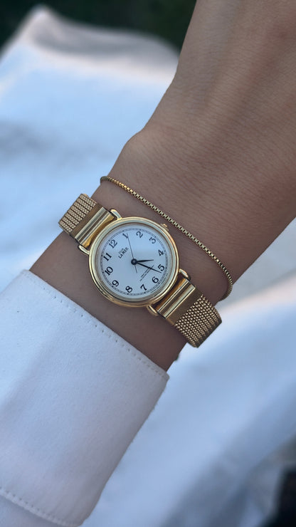 Citizen Club La Mer Vintage Watch 1985 - Gold plated, stretch band